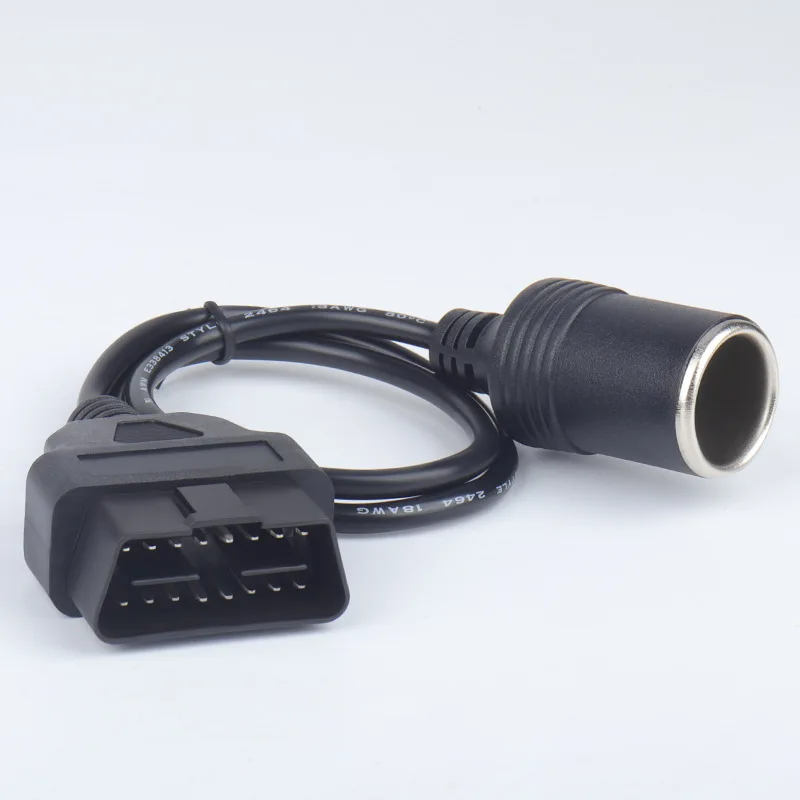 12V ġ OBDII OBD2 24AWG   ̺, -ڵ   DC  ҽ OBD  Ŀ ̺, 16 