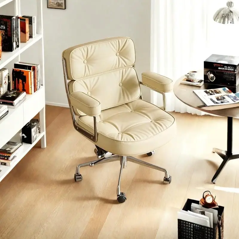 Solid Durable Office Chair Cute Lazy Designer Comfortable Office Chair Executive Cheap Study Ergonomic Metal Muebles Furniture 3
