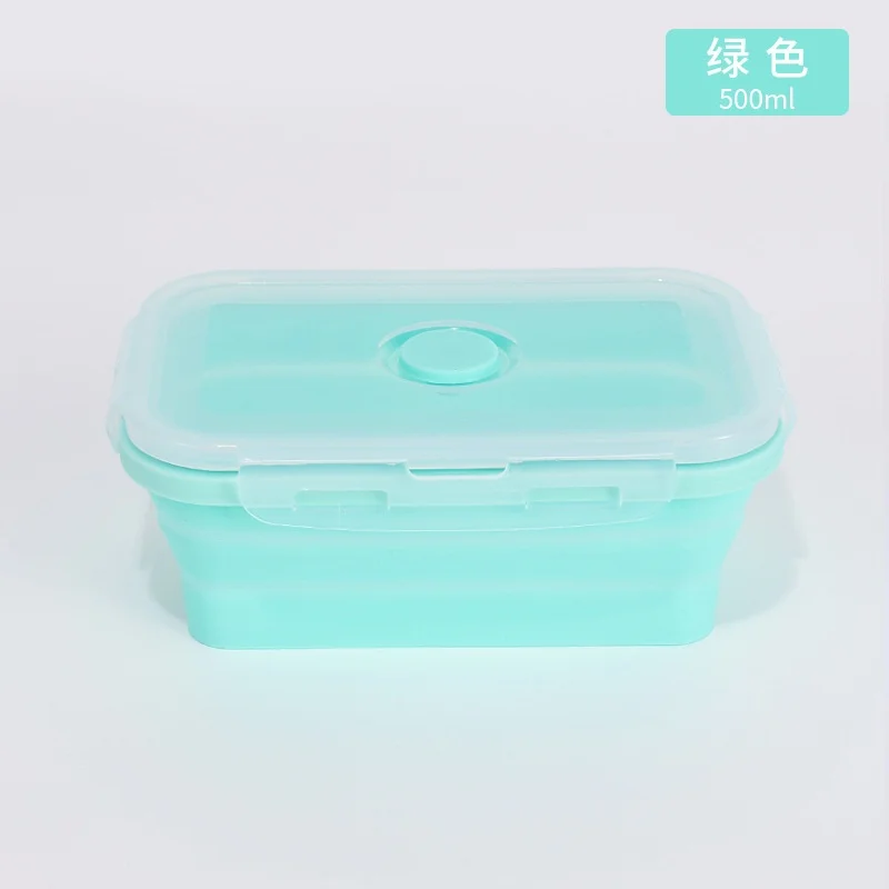 Collapsible Silicone Food Storage Container Set with Lids & Vents for Kitchen Stacking and Meal Prep