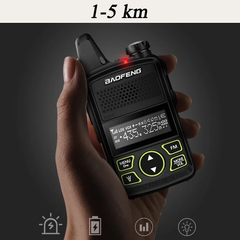 Baofeng BF-T1 Mini Walkie Talkie Kids Woki Toki USB Charger UHF 400-470Mhz 1500mah 20Channels Child's Gift Transceiver Ham Radio 4