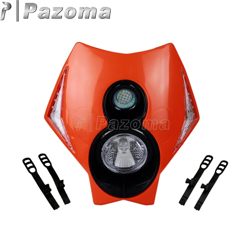 Motorcycle Dirt Bike Headlights Headlamp Head Lamp Light Fairing With –  pazoma