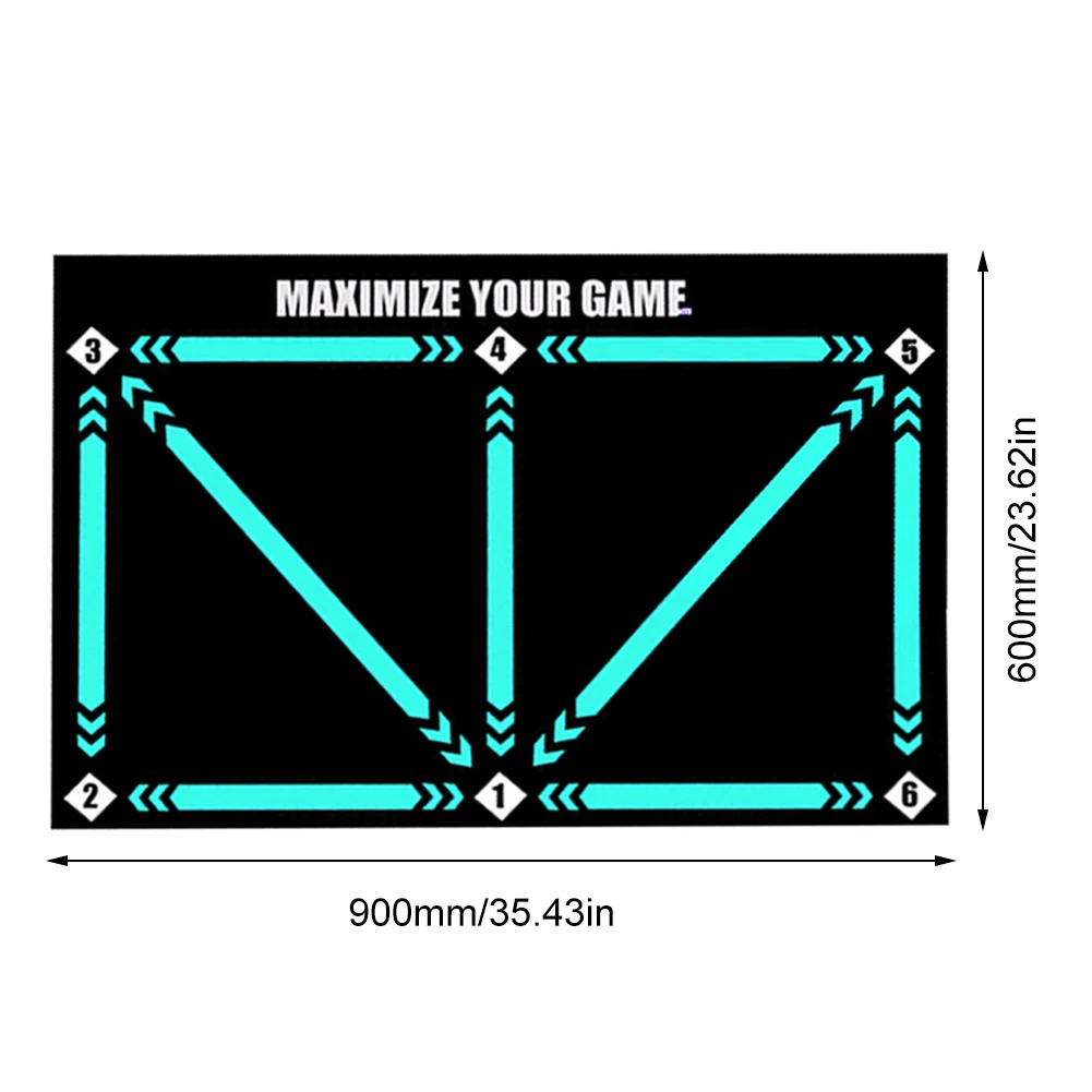 90X60cm Football Training Mat Non Slip Foldable Kids Adults Dribble Silent Soccer Step Training Mat Durable Floor Boy Gift