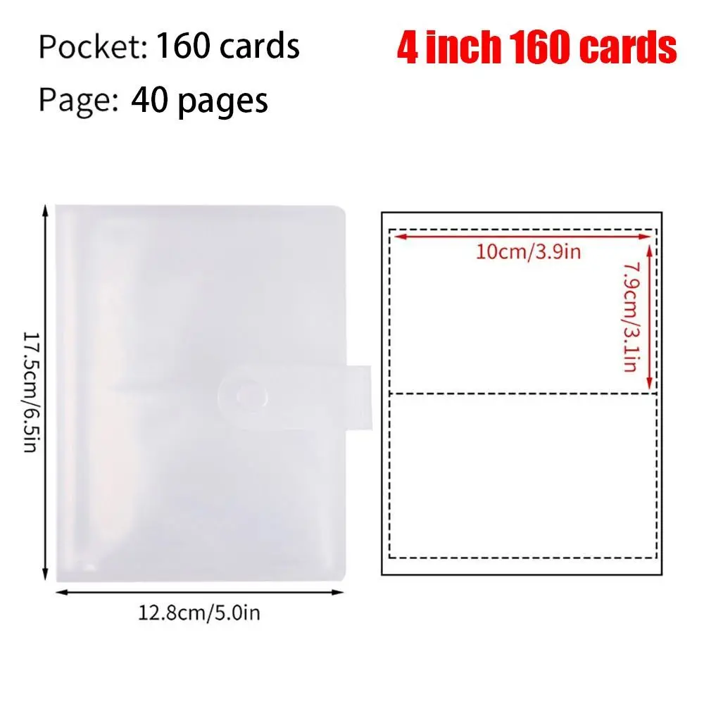 Multi-Size Transparent Photo Card Holder Album - Stylish Photocard Organizer with 80/160 Slots