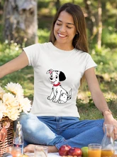

Disney Dalmatians Cute Women T Shirt Hipster Top Brand Summer 2022 Short Sleeve Harajuku Tshirt France Fashion Young Casual