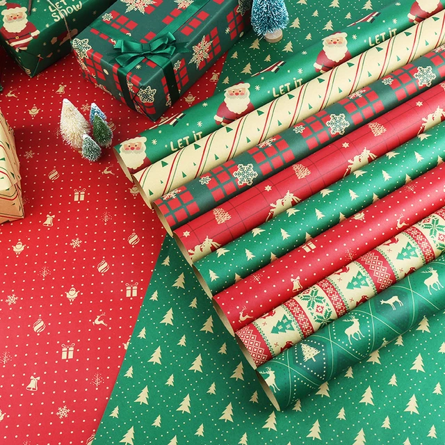 christmas vintage wrapping paper santa  Vintage christmas wrapping paper, Vintage  wrapping paper, Vintage christmas