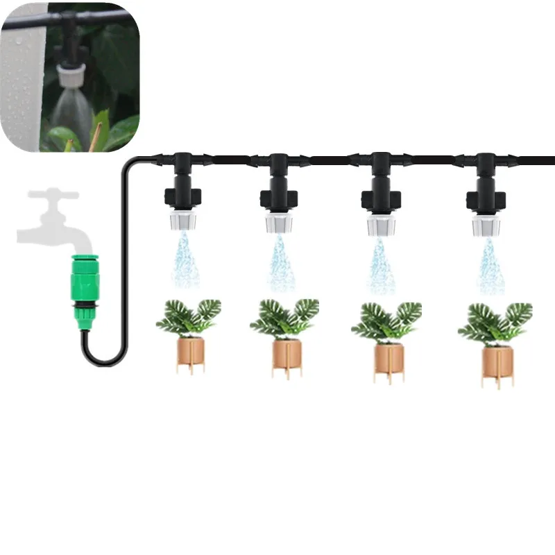 

5m 1/4"Microtube Watering Kits With 4/7mm Tubing Grey Misting Sprinklers Garden Flower Potted Water Tools Micro Drip Fittings