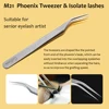 Gollee Sliver Stainless Steel Tweezers Anti-static For Eyelash Extension Careful Storage High precision Divide Volume Eyelash 3