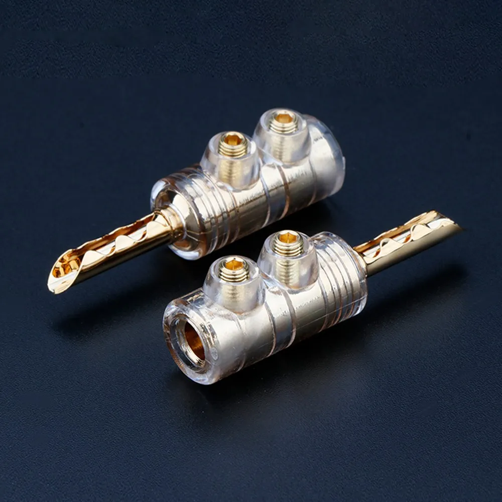 8 Stück Hifi-Bananen stecker 24 Karat vergoldet schweiß frei 4mm Audio-Lautsprecher kabel Bananen anschluss für Amp Player Lautsprecher kabel – Detail 5