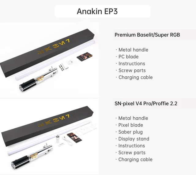 新品　カスタム　ライトセーバー　アナキンEP3 neopixel Proffie 新品 カスタムライトセーバー アナキンEp3 Neopixel Proffie