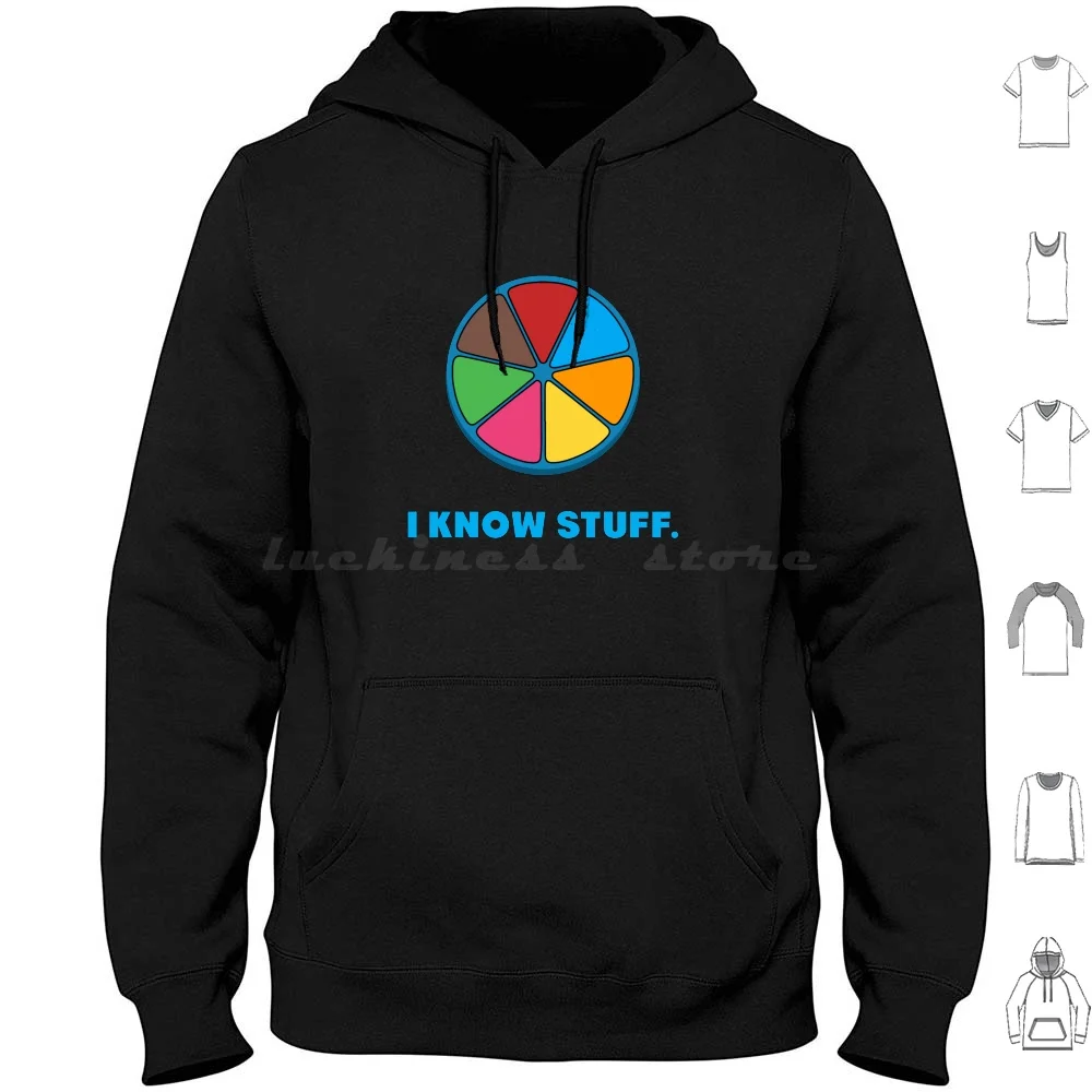 Trivial Pursuit I Know Stuff Felpa Con Cappuccio In Cotone Manica Lunga Trivial Pursuit Trivial Funny Pursuit Game Player Joke Humor
