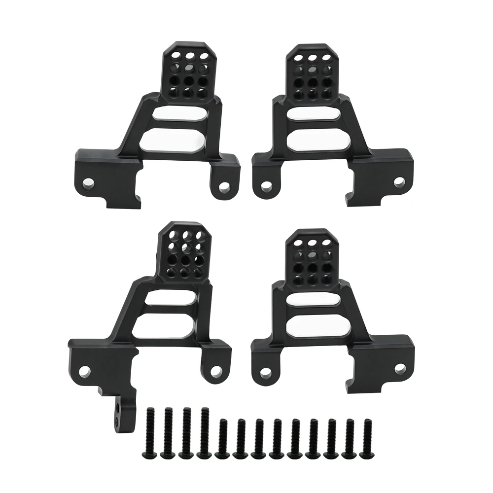 CNC 알루미늄 합금 전면 및 후면 충격 타워 마운트 1/10 Rc 크롤러 Trx-4 Bronco K5 G500 Defender Trx4 업그레이드 부품