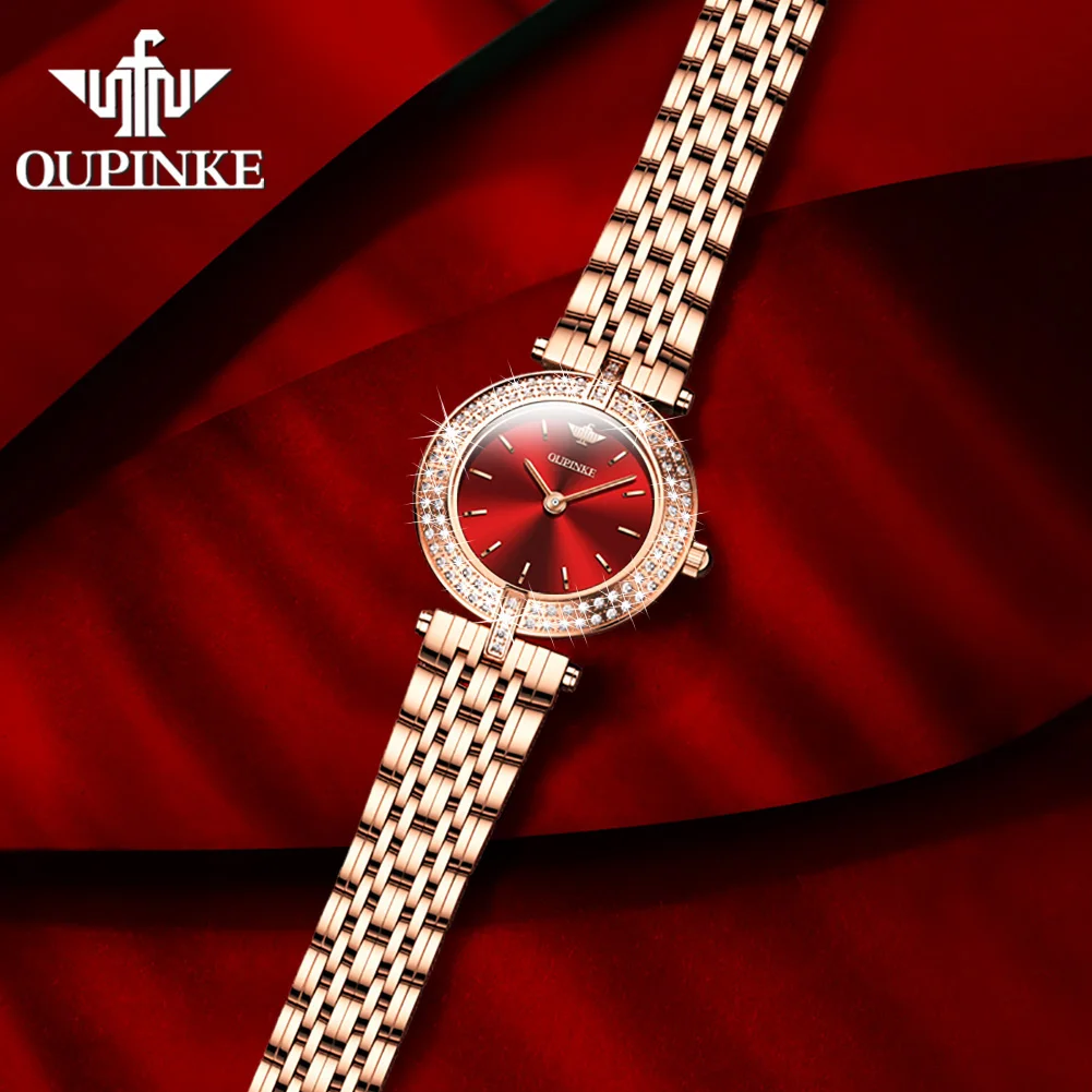 OUPINKE Womens Watches Rose Gold Luxury Elegant Dress Women Wrist Watch  Full Diamond Swiss Quartz Sapphire Crystal Ladies Watch - AliExpress