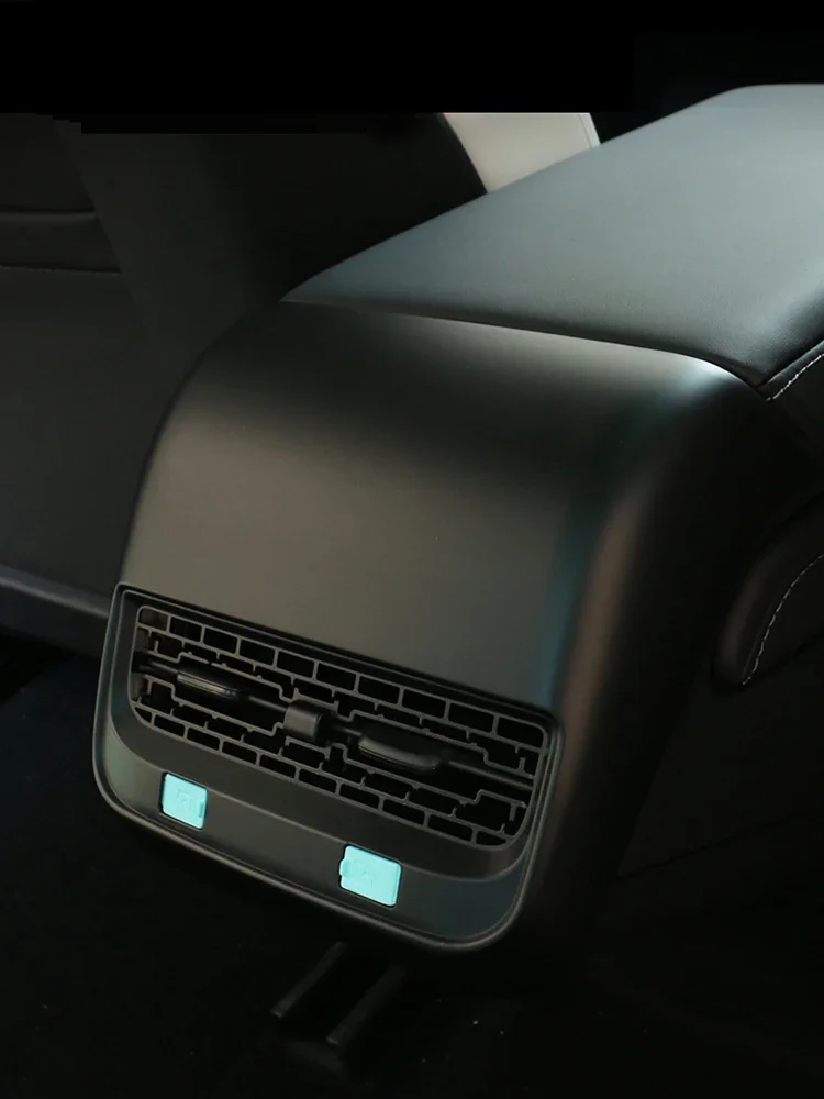 Für Tesla Modell 3 Y 2020-2023 Hinten Air Vent Outlet Abdeckung Zurück Auspuff Vent Schutzhülle Volle Abdeckung All Inclusive Anti Kick Auto Zubehör – Detail 1
