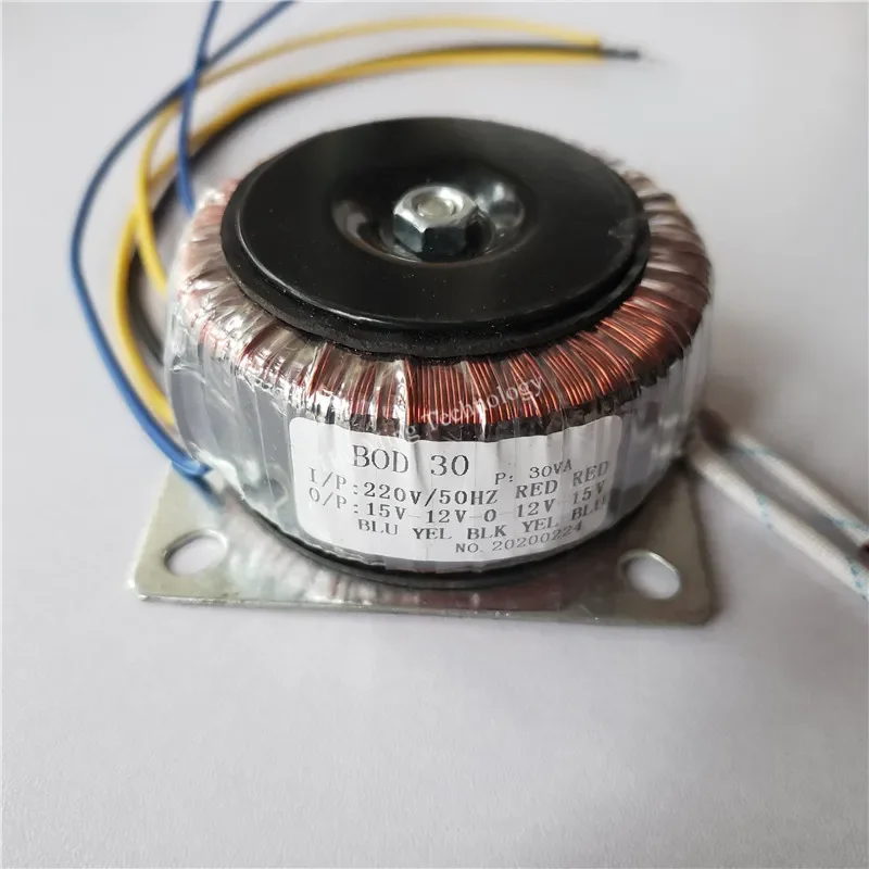 30W Ring Transformer 220V To 12V-0-12V Isolation Transformer Toroidal 24V 15V-0-15V Copper Audio Amplifier Power Supply power supply power transformer