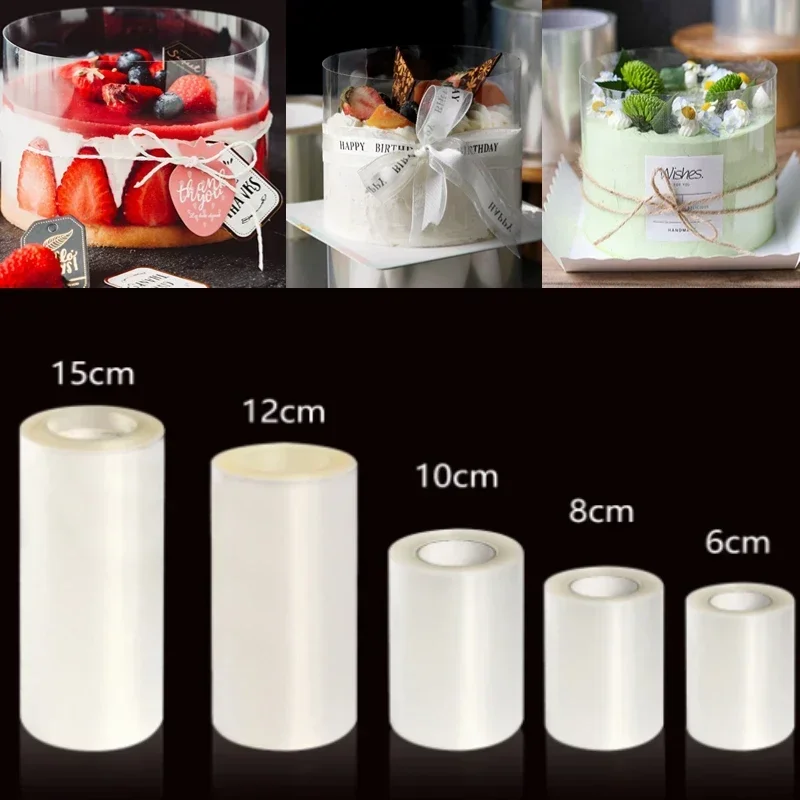 

1 Roll Cake Surround Film DIY Bakeware Acetate Film Transparent Cake Collar Kitchen 6/8/10/12/15Cm Accessories Baking Tools