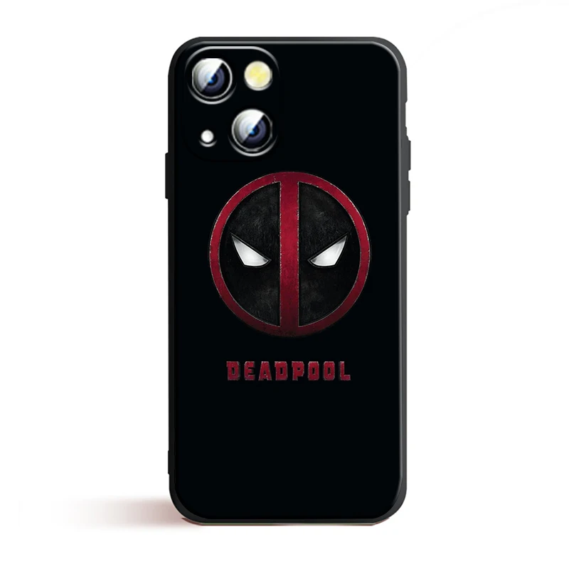 thumbnail image 1 of Funda de Deadpool divertida de Marvel para Apple iPhone, 15, 14, 13, 12, 11, Mini, XS, XR, X, 6S, 6 Pro, Max Plus, cubierta negra, 1 of 5