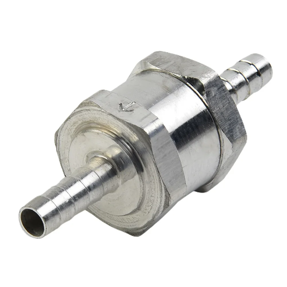

High Quality Check Valve 12mm Air Water Pipe 6mm 8mm Fuel Inline Non Return Paraffin Oil/kerosene Silver Single Way