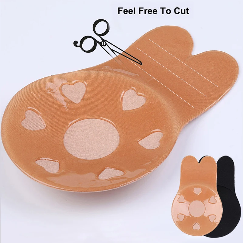 Reusable Self-Adhesive Silicone Strapless Invisible Lift-Up Tape Bra