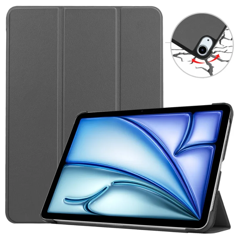 Premium Magnetic Folding PU Leather Tablet Cover for 11 Apple iPad Air 2024 - Kid-Friendly Design