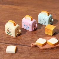 1/2PCS Doll House Mini Simulated Toast Bread Maker Food Play Decoration DIY Model Miniatures Scene Props Resin Accessories 1