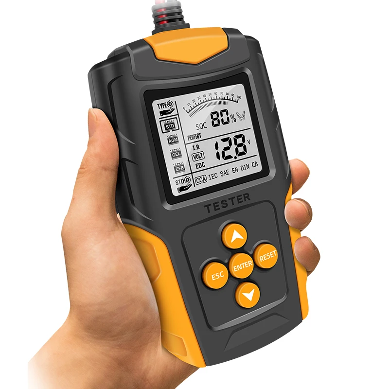 LCD 배터리 분석기, 자동차 충전 스캐너, 진단 검사 도구, 자동 배터리 용량 테스터, 12V, 24V