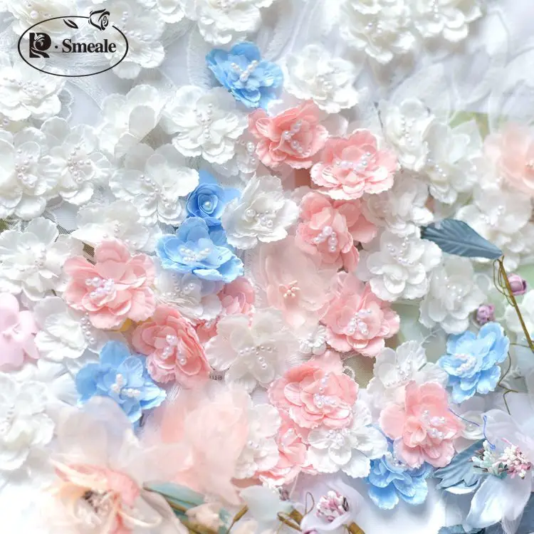 여러 가지 빛깔의 3 차원 페르시 레이스 플라워, 웨딩 머리 장식, 가방, 옷 장..