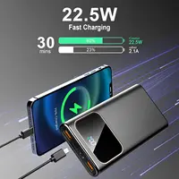 DY201 22.5W Fast Charge Power Bank 10000mAh | USB-C 3 Ports + 8-Layer Protection | LED Display Universal Compatibility.