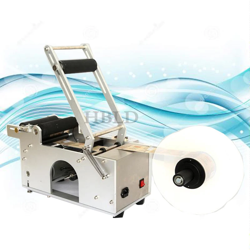 

Stainless Steel Semi-Automatic Labeling Machine For Small Household Round Bottles With Dates