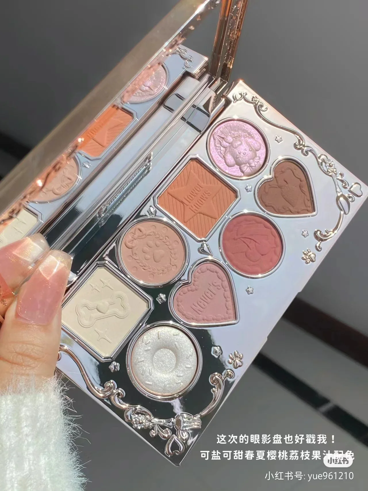 [New Product] Flower Knows&NEVERS FAMILY  8 Color Eyeshadow Matte Pearlescent Black Tea Brown Palette Highlight Contouring 4