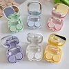 Contact lens case simple DIY square box portable beauty eye box companion dual box glossy storage box 1