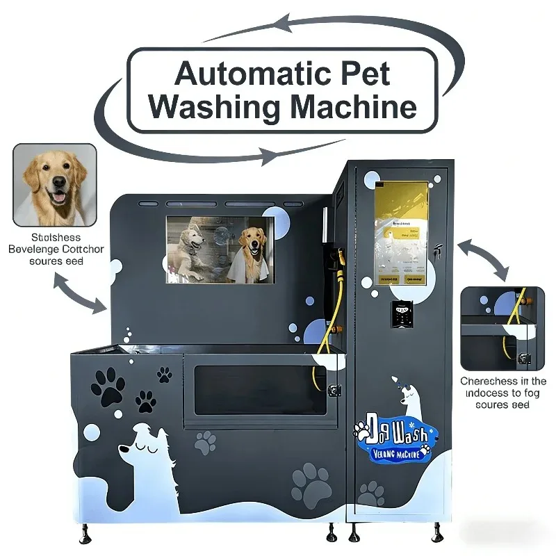 Professional Dog Washing Machine Self Service Pet Wash Station Smart Vending Hot Water Drying Function Indoor Outdoor Grooming