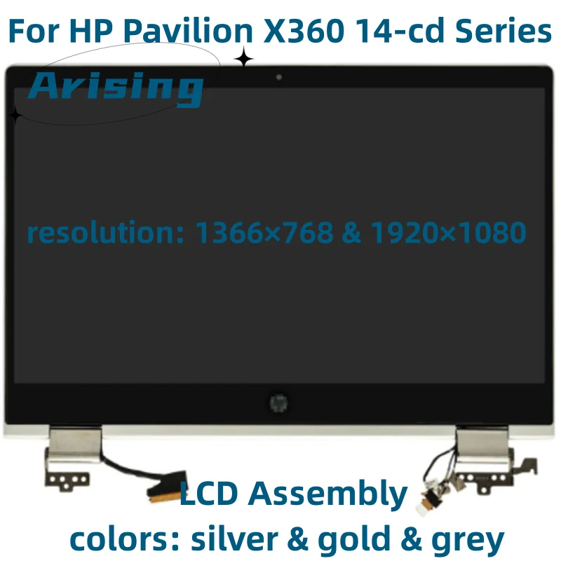 

14'' For HP Pavilion x360 14-CD Screen LCD Touch Display 14M-CD0001DX 14T-CD000 L18192-001 Assembly Replacement