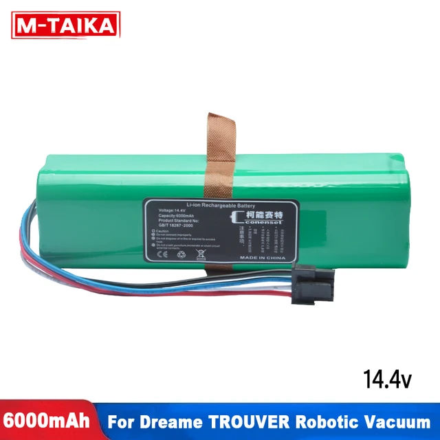 14.4v 6000mah Replacement Battery For Dreame F9 D9 D10 D10s Z10 Pro Max Plus  Robot Vacuum Cleaner Accessories Parts Batteries - Vacuum Cleaner Parts -  AliExpress