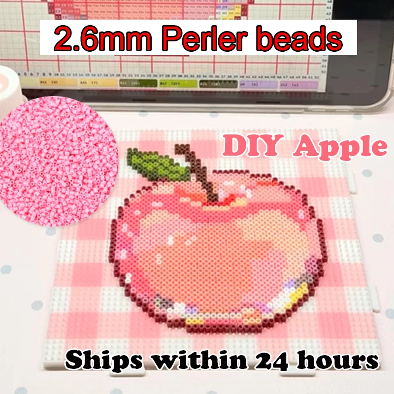 36000개 2.6MM 애플 DIY 하마 비즈 어린이용 다이아몬드 비즈 퍼즐 픽셀 아트 선물 어린이 장난감