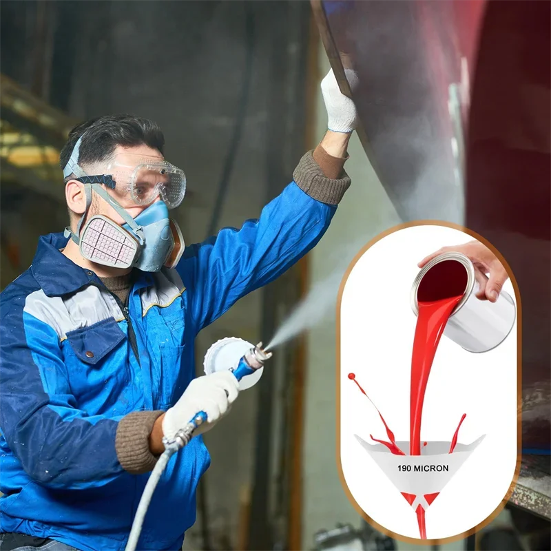 Paint Filter Paint Filter Paper 100 Microns Car Paint Spray Mesh Paper Filter Funnel Strainer Disposable Conical Straining Funnel 10x15 cm