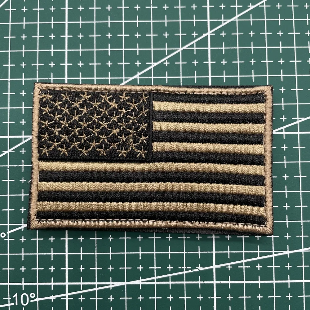 American Flag Embroidered hook & loop Patches Lightning Military Patch Tactical morale Badge for DIY Clothes Backpack Applique