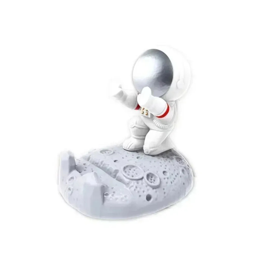 Astronaut Themed Universal Mobile Phone Stand Flat Bed Decoration Frame Creative Lazy Stand for Car Decoration