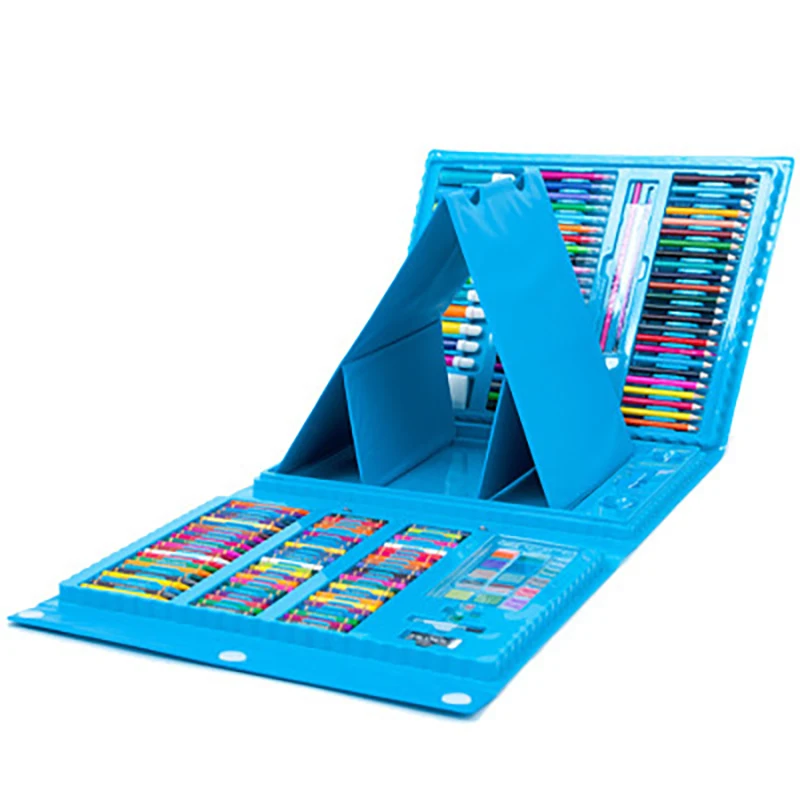 Art Painting Set Sketch Drawing Art Set Watercolor Pencil Crayon Water Pen Drawing Board Doodle Supplies Student Educational Toys Gift 208PCS