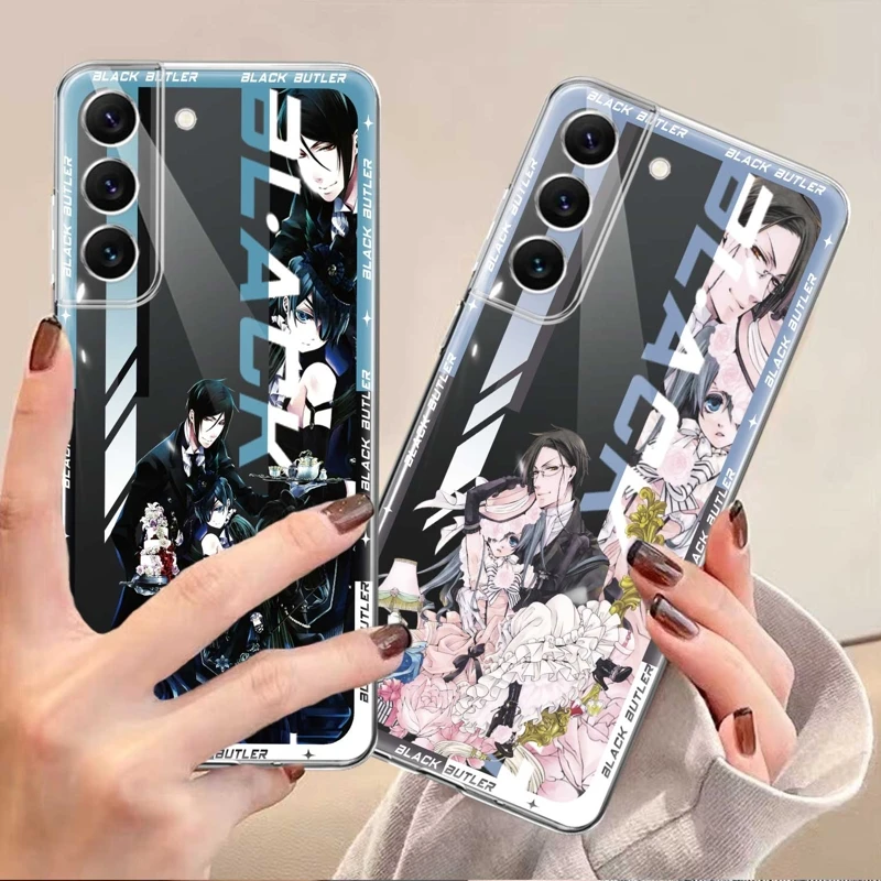 

Прозрачные чехлы для Samsung S23 S22, прозрачные чехлы для Samsung S20, FE S21 Plus, S22Ultra, S23Ultra, S20FE, S21FE, черного батера, аниме Себастьян