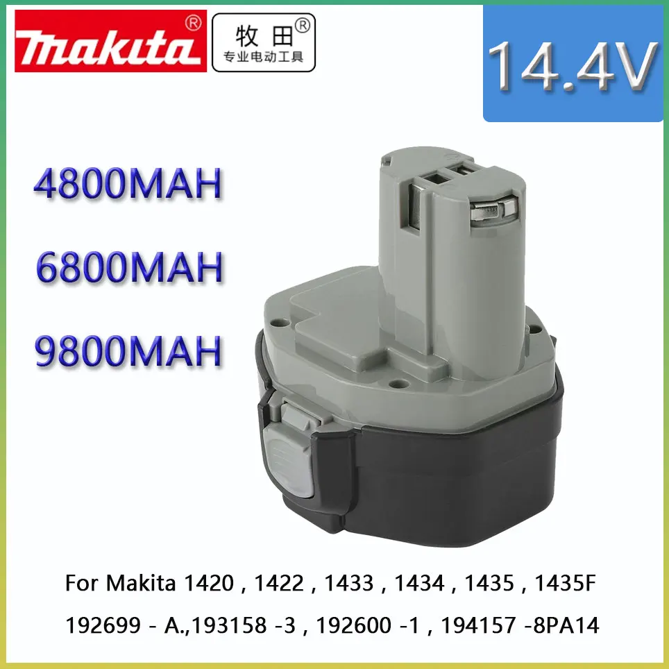 

100% Original 14.4V 9800mAh NI-CD Power Tool Battery MAKITA 14.4V Battery for Makita PA14,1422,1420 192600-1 6281D 6280D