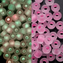 Luminous Glow - in - the - Dark Glass Seed Beads for DIY Jewelry and Crafting (600 Pieces, 3mm) (Pink)