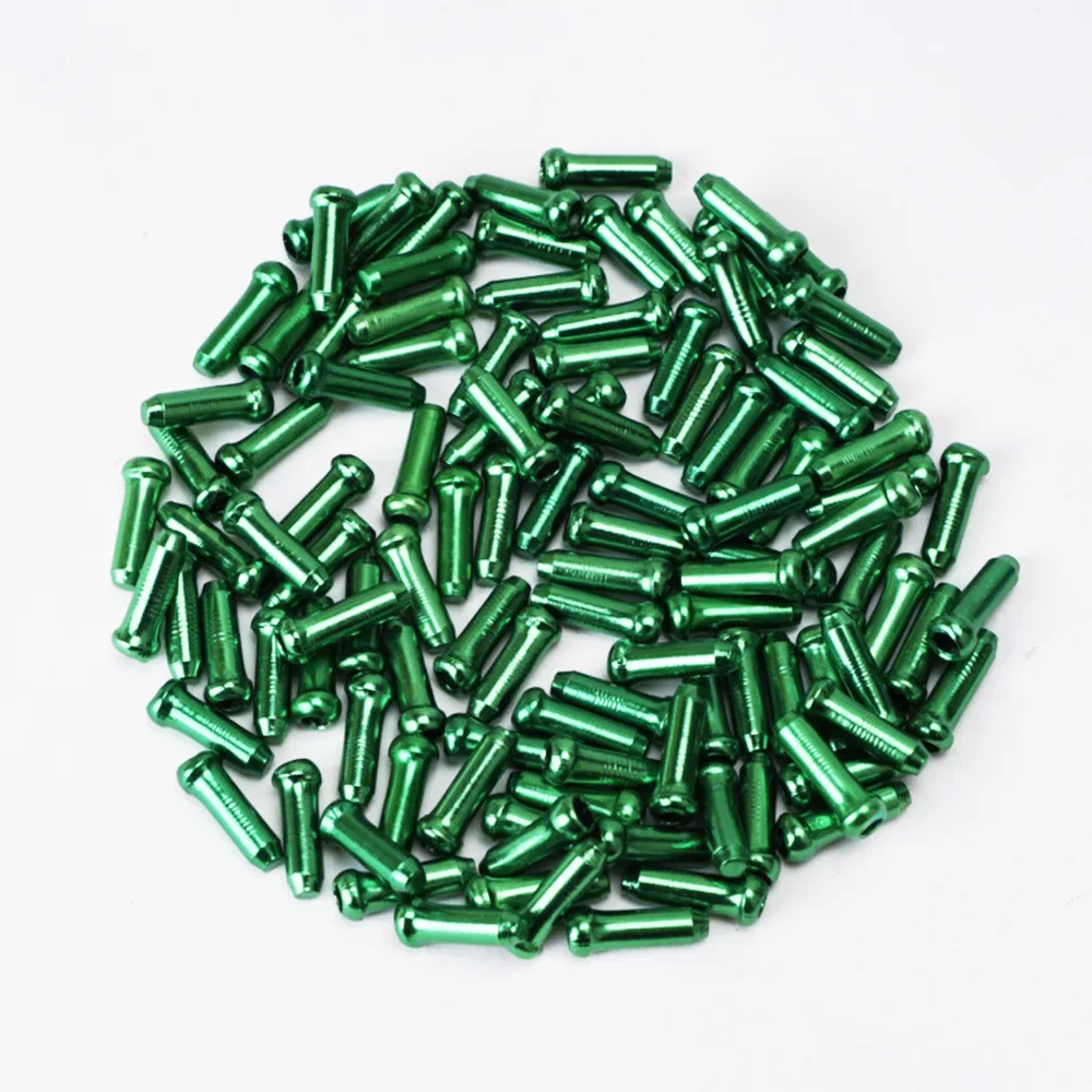 ZTTO 500pcs 내부 와이어 엔드 캡 브레이크 시프터 케이블 팁 와이어 알루미늄 합금 캡 브레이크 시프트 변속기 크림프 와이어 엔드 캡