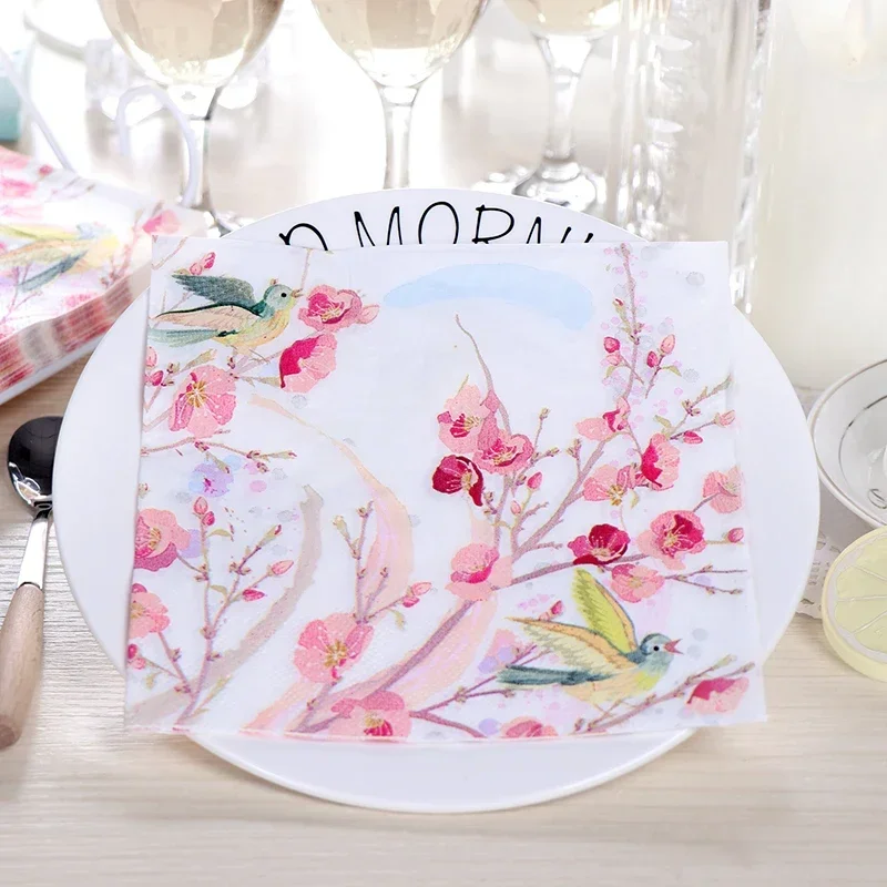 20pcs/pac New Colored Paper Napkins Colored Facial Tissues Printed Paper Napkins Party Placemats 2 Ply Food Grade 33*33cm