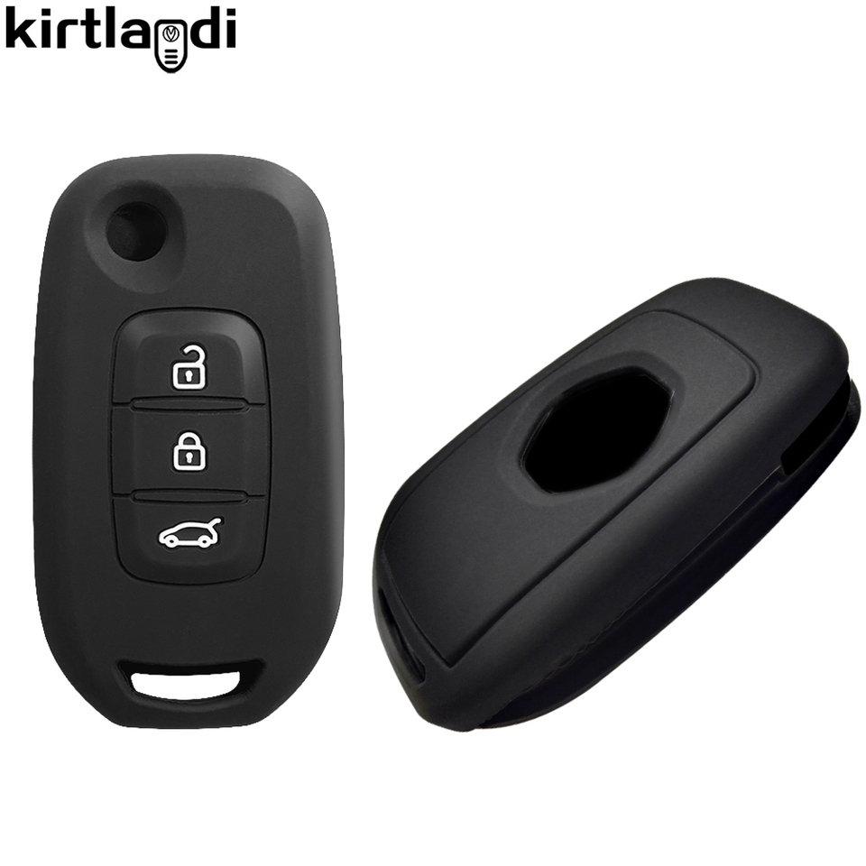 Silicone Key Case Car Key Cover for Renault Kwid 2023 Trafic Clio Kadjar Clio 5 Captur Arkana Sandero Stepway Logan Twingo