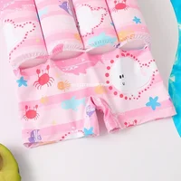 Children's Buoyancy Swimsuit Cartoon Print Swimwear Kid One-Piece Floating Rash Guards Bathing Clothes Boys Girls Swimming Suits 3