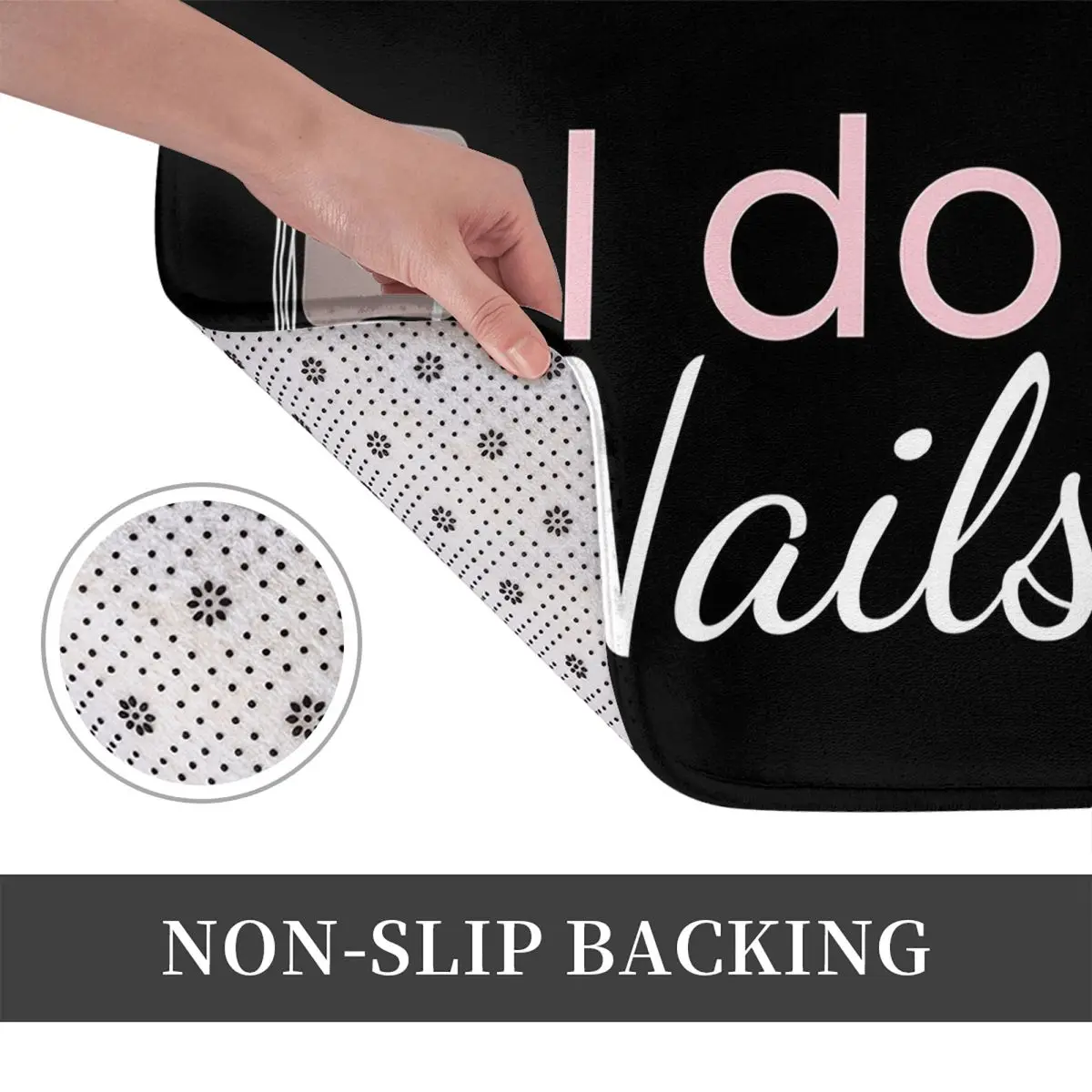 I Do Nails Fingernail Manicure Studio Non-slip Doormat Floor Mat Sand Scraping Carpet Rug for Kitchen Entrance Home Footpad Mats 3