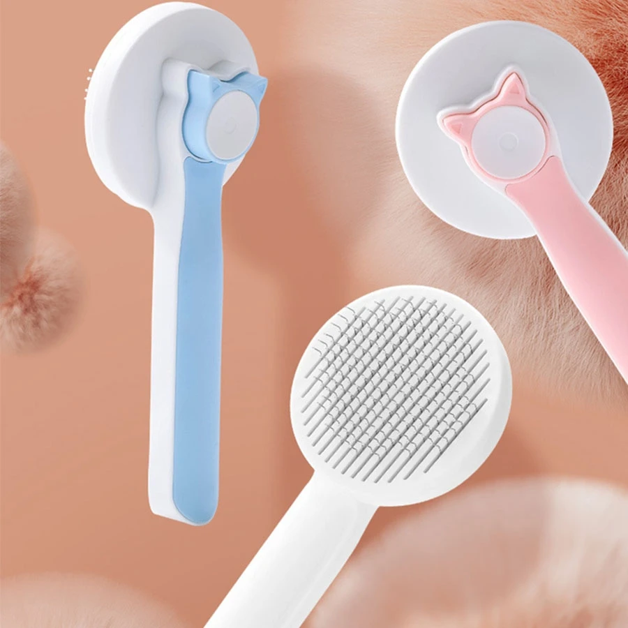 1PC cat comb for removing floating fur, dog massage comb for removing fur, brush self-cleaning