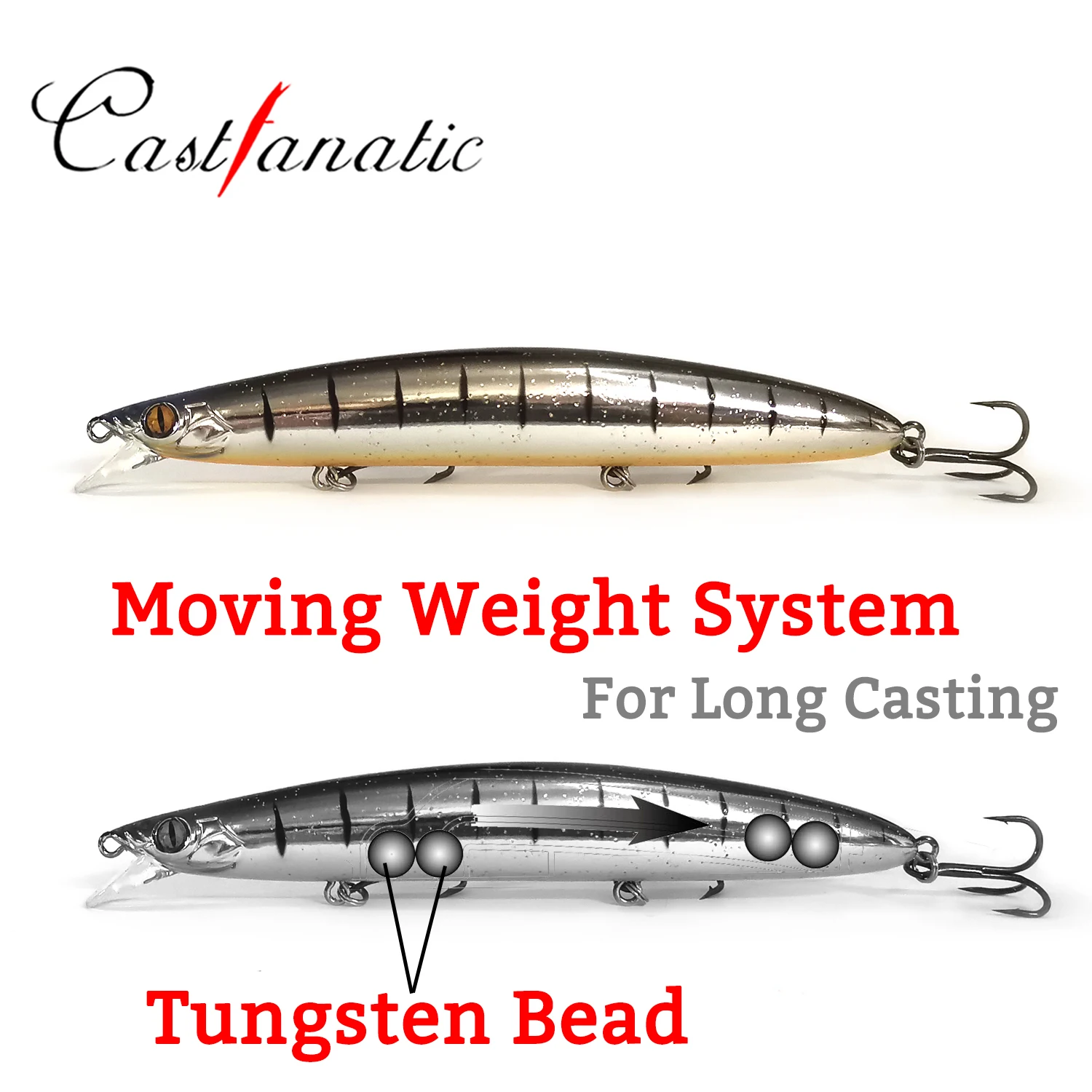 Castfanatic HOUND125F Glide 19g Jerkbait Sea Fishing Flatfish Lure pływające Minnow 125mm waga wolframu słonowodne duże gry przynęty