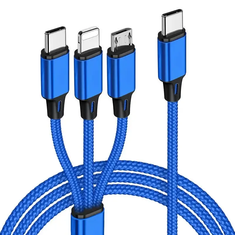 Type-c Three-in-one Charging Line PD Three-vehicle Fast Charging Line type c charger cable
