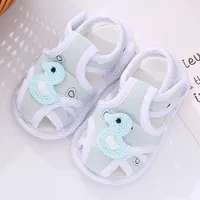Summer Toddler Infant Kids Baby Cute Casual Princess Sandals Lovely Cartoon Soft Crib Shoes Boy Girls First Walkers Floor Shoe 6